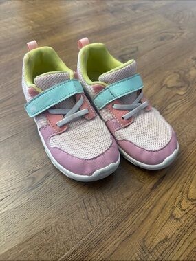 See Kai Run Girls Size 12 Toddler Sneakers Pink Mint Velcro